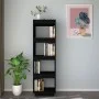 Black pine wood shelf/space divider 40x35x135 cm by vidaXL, Bookcases and shelves - Ref: Foro24-810853, Price: 55,32 €, Disco...