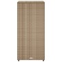 Armario de almacenaje de jardín ratán PE beige 50x55x115 cm