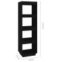 Black pine wood shelf/space divider 40x35x135 cm by vidaXL, Bookcases and shelves - Ref: Foro24-810853, Price: 55,32 €, Disco...