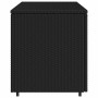 Armario de almacenaje de jardín ratán PE negro 110x55x60,5 cm