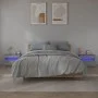 Bedside tables with LED 2 units sonoma gray 60x35x40 cm by vidaXL, Nightstands - Ref: Foro24-3144973, Price: 89,84 €, Discoun...