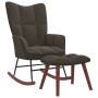 Dark gray velvet rocking chair with footrest by vidaXL, Rocking chairs - Ref: Foro24-328151, Price: 164,25 €, Discount: %