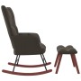 Dark gray velvet rocking chair with footrest by vidaXL, Rocking chairs - Ref: Foro24-328151, Price: 164,25 €, Discount: %