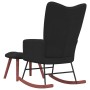 Schaukelstuhl mit Fußstütze aus schwarzem Samt von vidaXL, Schaukelstühle - Ref: Foro24-328156, Preis: 132,62 €, Rabatt: %