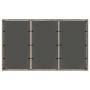 Mesa de jardín superficie de vidrio ratán PE gris 150x90x75 cm