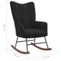 Schaukelstuhl mit Fußstütze aus schwarzem Samt von vidaXL, Schaukelstühle - Ref: Foro24-328156, Preis: 132,53 €, Rabatt: %