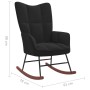 Schaukelstuhl mit Fußstütze aus schwarzem Samt von vidaXL, Schaukelstühle - Ref: Foro24-328156, Preis: 132,62 €, Rabatt: %