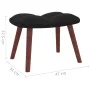 Silla mecedora con reposapiés terciopelo negro de vidaXL, Mecedoras - Ref: Foro24-328156, Precio: 132,71 €, Descuento: %