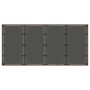 Mesa de jardín superficie de vidrio ratán PE marrón 190x90x75cm