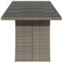 Mesa de jardín superficie de vidrio ratán PE gris 240x90x75 cm