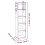 Gray pine wood shelving/space divider 40x35x167 cm by vidaXL, Bookcases and shelves - Ref: Foro24-810856, Price: 58,79 €, Dis...