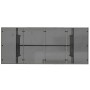 Mesa de jardín superficie de vidrio ratán PE gris 190x80x75 cm