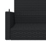 Banco columpio de ratán sintético negro 119x56x48 cm