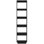 Black pine wood shelving/space divider 40x35x167 cm by vidaXL, Bookcases and shelves - Ref: Foro24-810858, Price: 78,27 €, Di...