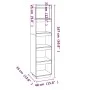 Black pine wood shelving/space divider 40x35x167 cm by vidaXL, Bookcases and shelves - Ref: Foro24-810858, Price: 78,27 €, Di...