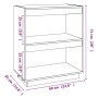 Estantería madera maciza de pino 60x35x71 cm de vidaXL, Librerías y estanterías - Ref: Foro24-810859, Precio: 40,34 €, Descue...