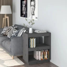 Solid gray pine wood shelf 60x35x71 cm by vidaXL, Bookcases and shelves - Ref: Foro24-810861, Price: 39,64 €, Discount: %