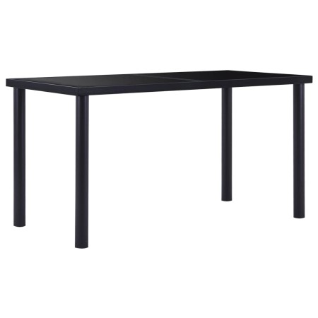 Black tempered glass dining table 140x70x75 cm by vidaXL, Kitchen and dining tables - Ref: Foro24-281853, Price: 190,31 €, Di...