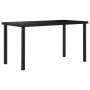 Black tempered glass dining table 140x70x75 cm by vidaXL, Kitchen and dining tables - Ref: Foro24-281853, Price: 187,49 €, Di...