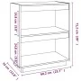 Solid pine wood bookshelf in honey brown color, 60x35x71 cm by vidaXL, Bookcases and shelves - Ref: Foro24-810862, Price: 44,...
