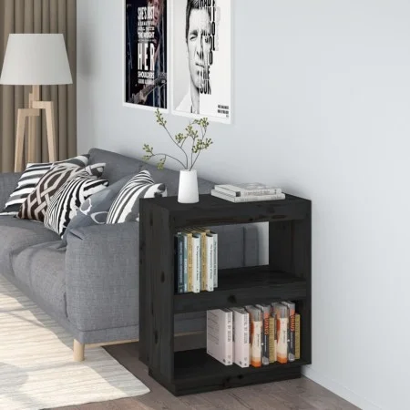 Solid black pine wood shelf 60x35x71 cm by vidaXL, Bookcases and shelves - Ref: Foro24-810863, Price: 56,57 €, Discount: %