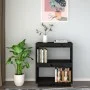Solid black pine wood shelf 60x35x71 cm by vidaXL, Bookcases and shelves - Ref: Foro24-810863, Price: 56,57 €, Discount: %