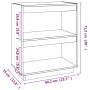 Regal aus massivem schwarzem Kiefernholz, 60 x 35 x 71 cm von vidaXL, Bücherregale und Regale - Ref: Foro24-810863, Preis: 57...