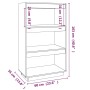 Regal/Raumteiler aus grauem Kiefernholz, 60 x 35 x 103 cm von vidaXL, Bücherregale und Regale - Ref: Foro24-810866, Preis: 51...