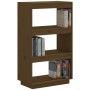 Honey brown pine shelf/space divider 60x35x103 cm by vidaXL, Bookcases and shelves - Ref: Foro24-810867, Price: 65,42 €, Disc...