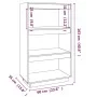 Honey brown pine shelf/space divider 60x35x103 cm by vidaXL, Bookcases and shelves - Ref: Foro24-810867, Price: 64,72 €, Disc...