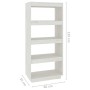 Regal/Raumteiler aus weißem Kiefernholz, 60 x 35 x 135 cm von vidaXL, Bücherregale und Regale - Ref: Foro24-810870, Preis: 60...