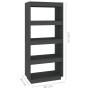 Regal/Raumteiler aus grauem Kiefernholz, 60 x 35 x 135 cm von vidaXL, Bücherregale und Regale - Ref: Foro24-810871, Preis: 60...