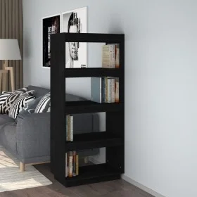 Regal/Raumteiler aus schwarzem Kiefernholz, 60 x 35 x 135 cm von vidaXL, Bücherregale und Regale - Ref: Foro24-810873, Preis:...