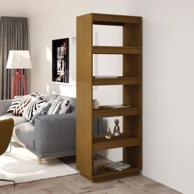 Brown pine wood shelf/space divider 60x35x167 cm by vidaXL, Bookcases and shelves - Ref: Foro24-810877, Price: 85,16 €, Disco...