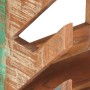 Soporte para monopatín de pared madera reciclada 25x20x30 cm