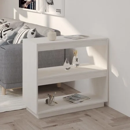 Solid white pine wood shelf 80x35x71 cm by vidaXL, Bookcases and shelves - Ref: Foro24-810880, Price: 48,58 €, Discount: %