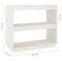 Solid white pine wood shelf 80x35x71 cm by vidaXL, Bookcases and shelves - Ref: Foro24-810880, Price: 48,58 €, Discount: %