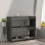Regal aus massivem Kiefernholz grau 80x35x71 cm von vidaXL, Bücherregale und Regale - Ref: Foro24-810881, Preis: 42,39 €, Rab...