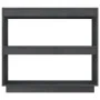 Solid gray pine wood bookshelf 80x35x71 cm by vidaXL, Bookcases and shelves - Ref: Foro24-810881, Price: 42,39 €, Discount: %