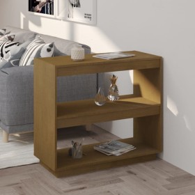 Solid honey brown pine wood shelf 80x35x71 cm by vidaXL, Bookcases and shelves - Ref: Foro24-810882, Price: 46,48 €, Discount: %