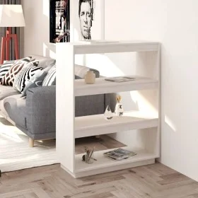 Regal/Raumteiler aus weißem Kiefernholz, 80 x 35 x 103 cm von vidaXL, Bücherregale und Regale - Ref: Foro24-810885, Preis: 56...