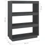 Gray pine wood shelf/space divider 80x35x103 cm by vidaXL, Bookcases and shelves - Ref: Foro24-810886, Price: 56,06 €, Discou...