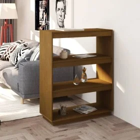 Honey brown pine wood shelf/space divider 80x35x103 cm by vidaXL, Bookcases and shelves - Ref: Foro24-810887, Price: 67,70 €,...