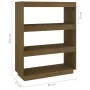 Honey brown pine wood shelf/space divider 80x35x103 cm by vidaXL, Bookcases and shelves - Ref: Foro24-810887, Price: 67,70 €,...