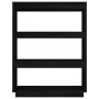 Shelf / room divider made of black pine wood 80x35x103 cm by vidaXL, Bookcases and shelves - Ref: Foro24-810888, Price: 72,09...