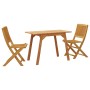 Conjunto de balcón 3 piezas madera maciza de acacia