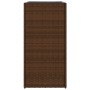 Jardinera de ratán sintético marrón 40x40x80 cm