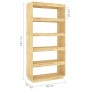 Solid pine wood shelf/space divider 80x35x167 cm by vidaXL, Bookcases and shelves - Ref: Foro24-810894, Price: 114,02 €, Disc...