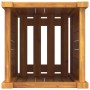 Jardinera con forro madera maciza de acacia 31x31x75 cm