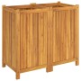 Jardinera con forro madera maciza de acacia 84x42x75 cm en Maceteros y jardineras | Comprar online en Foro24